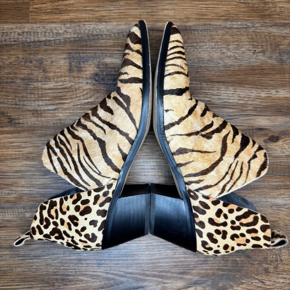 Dolce Vita size 7.5 Sonni Fur mixed animal print booties - Picture 3 of 12